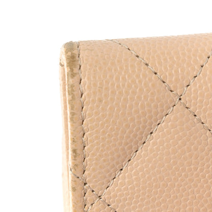 Chanel Caviar Pearl Quilted Coco Candy Flap Card Holder Beige 11 of 13