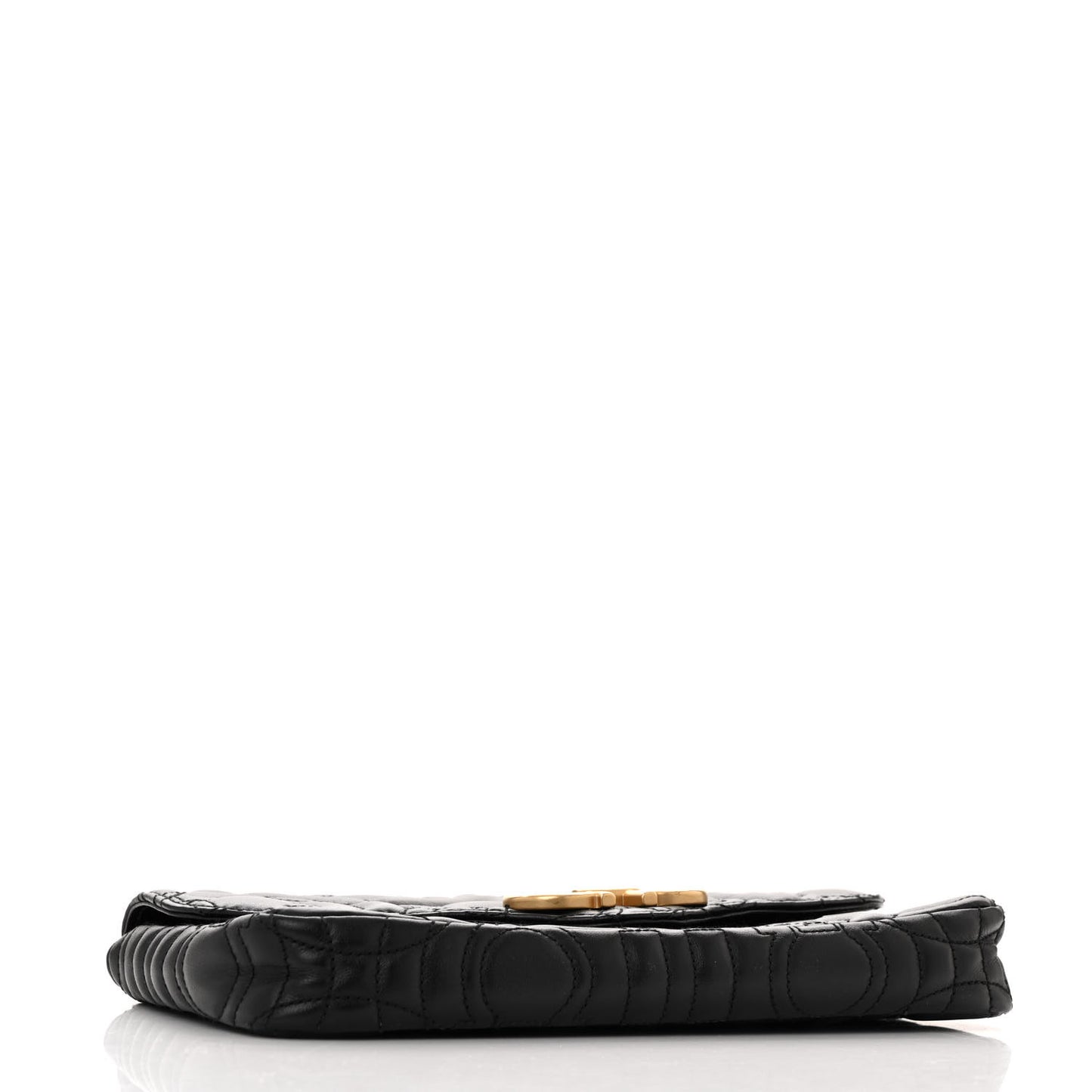 Calfskin Quilted Gancini Mini Bag Black