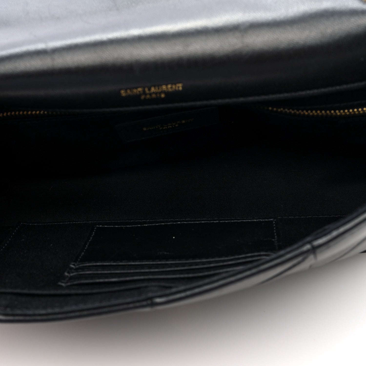 Saint Laurent Lambskin Patchwork Monogram Medium Jamie Black 5 of 9