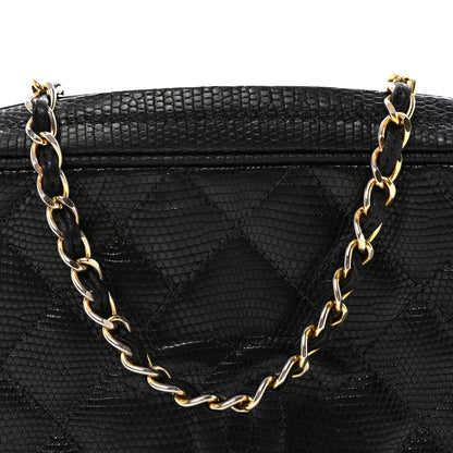 Chanel Lizard Diamond Quilted Tassel Camera Case Black 8 of 10
