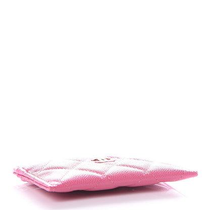 Chanel Caviar Quilted Card Holder Pink 3 of 11