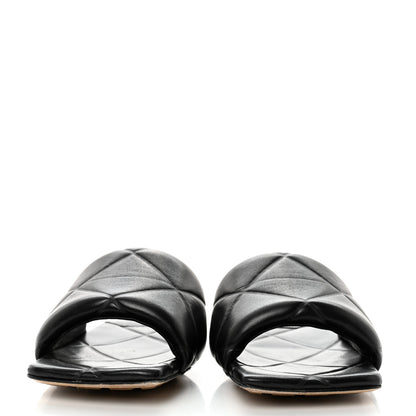 Bottega Veneta Nappa Quilted Rubber Lido Flat Sandals 37 Black 2 of 8