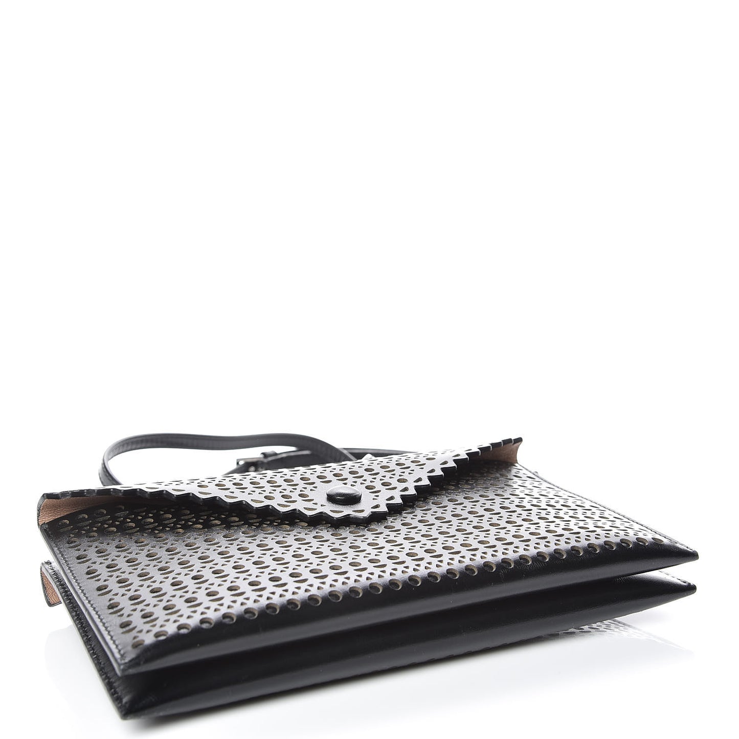 Laser Cut Louise 24 Envelope Crossbody Black