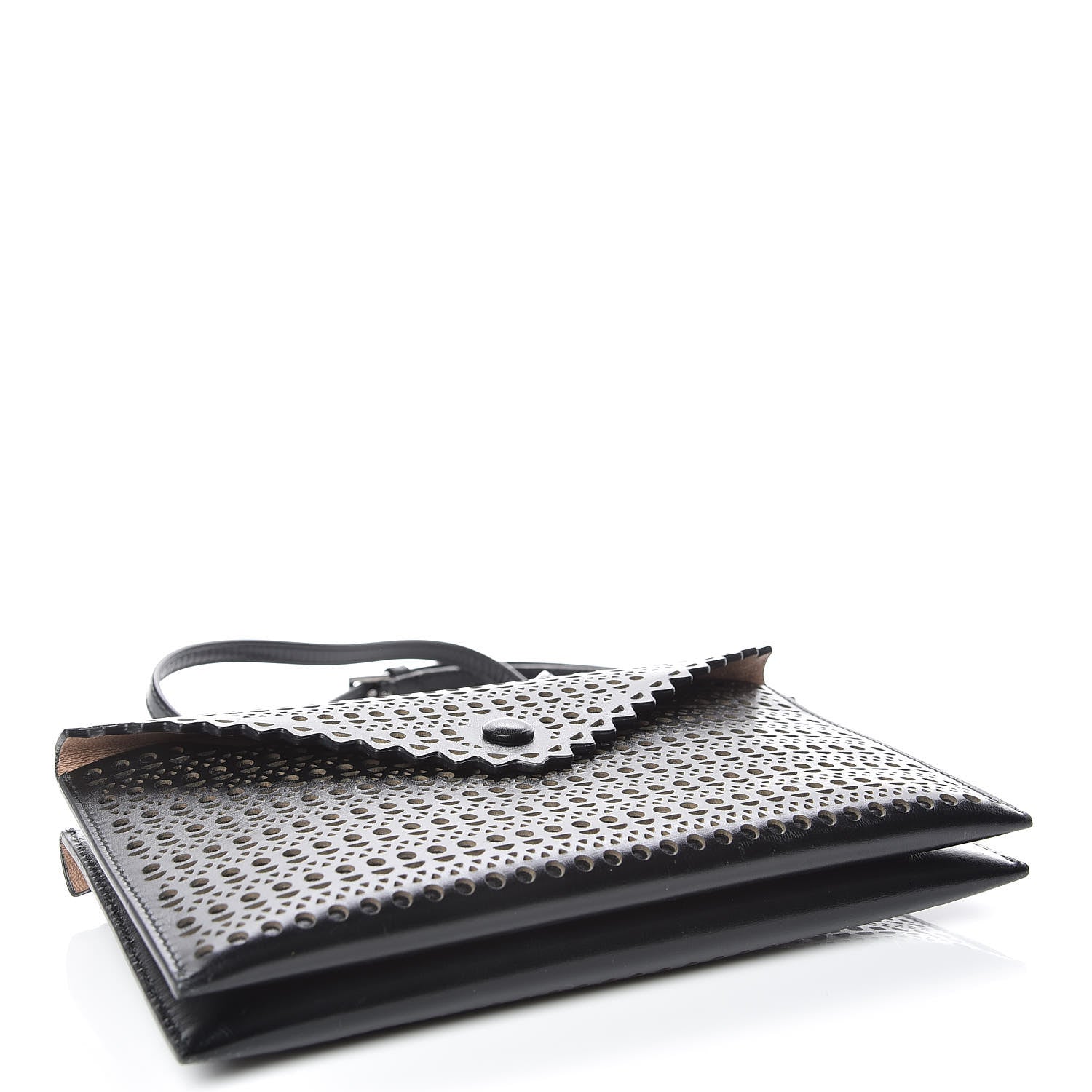 Alaia Laser Cut Louise 24 Envelope Crossbody Black 4 of 9