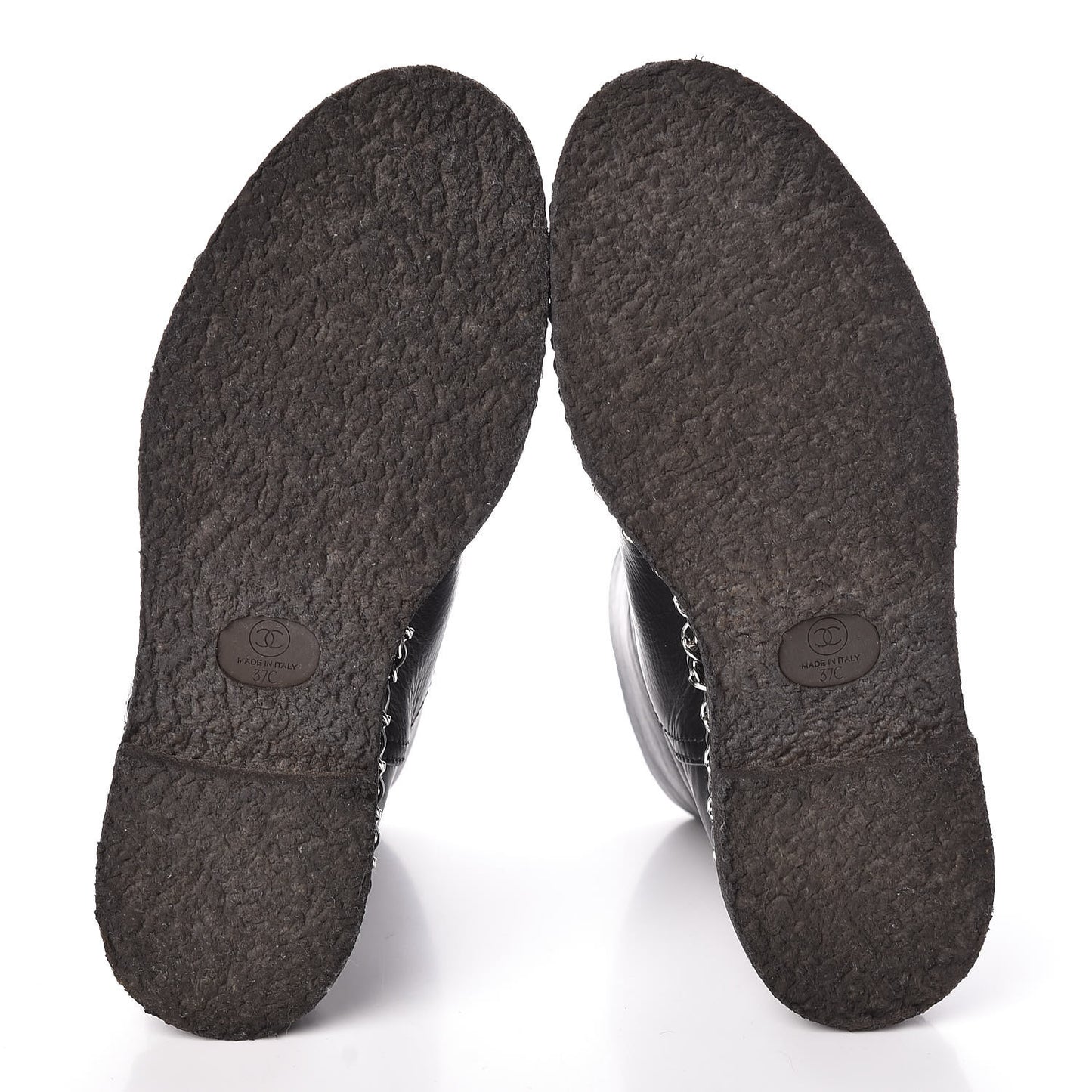 Calfskin Shearling Quilted Short Boots 37 Black