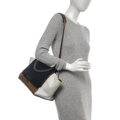 Celine Drummed Calfskin Suede Medium Trapeze Black 2 of 7