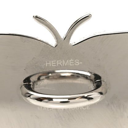 Hermes Palladium Lacquered Papillon Twilly Scarf Ring Orange 3 of 3