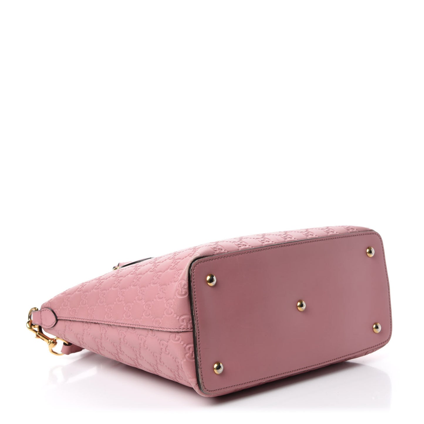 Guccissima Signature Linea A Foldover Tote Rose Baby Candy