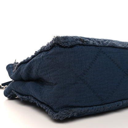 Chanel Canvas Large Double Face Shopping Tote Navy 9 of 10