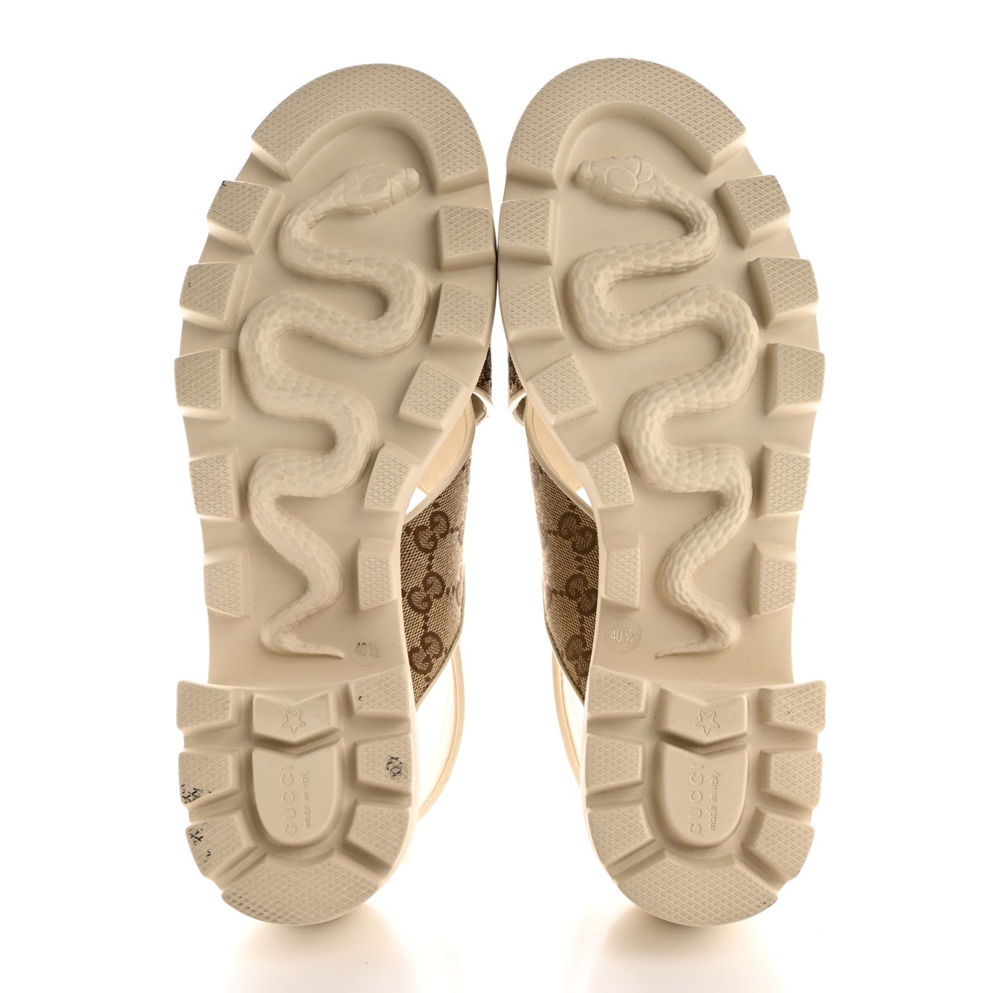 Monogram Granada Kid Trip 40/72mm Lug Sole Sandals 40.5 Beige Ebony Mystic White