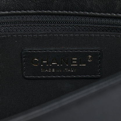 Chanel Sheepskin Chevron Quilted Vintage Mademoiselle Flap Black 5 of 10