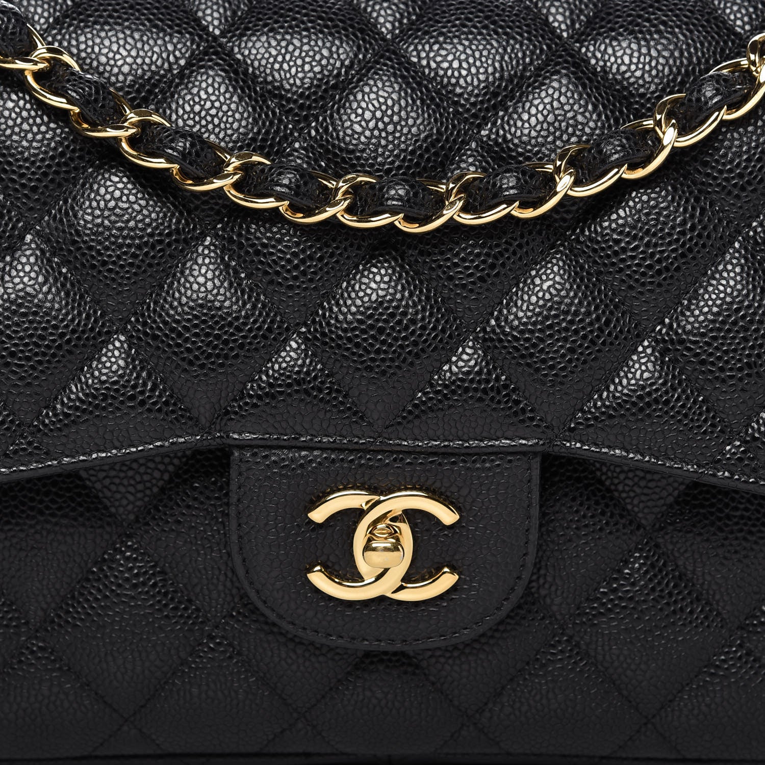 Chanel Caviar Quilted Jumbo Double Flap Black 10 of 10