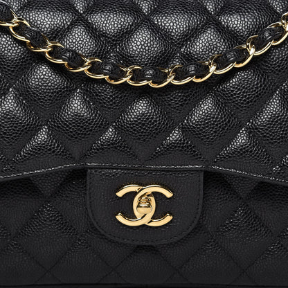 Chanel Caviar Quilted Jumbo Double Flap Black 10 of 10