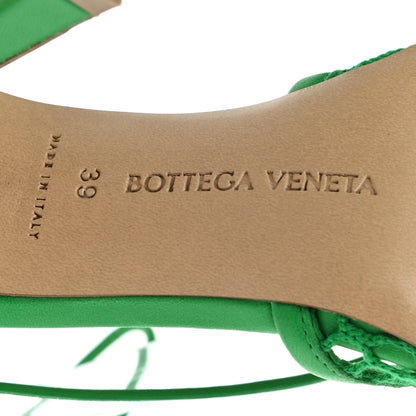 Bottega Veneta Mesh Nappa Stretch Ankle Tie 90mm Sandals 39 Grass 6 of 7
