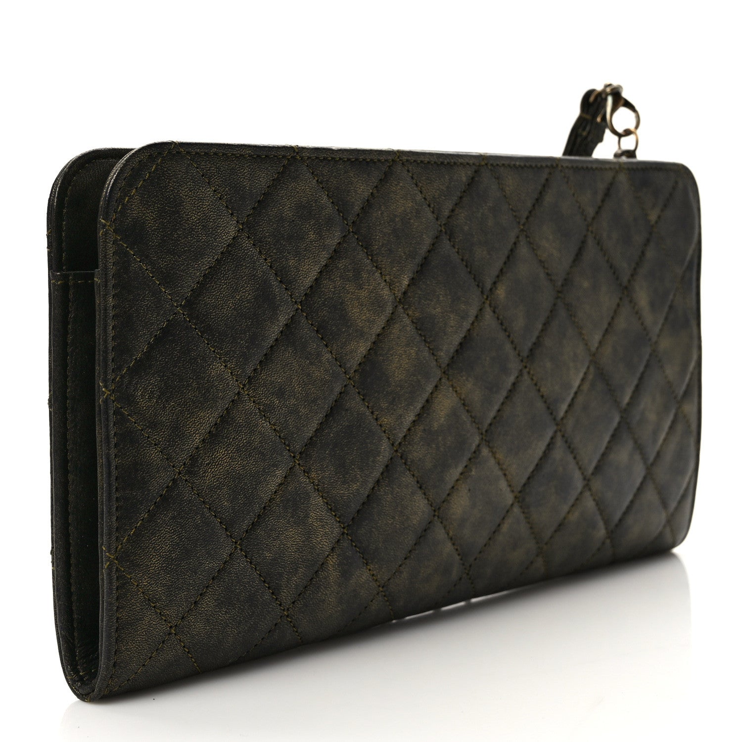 Chanel Calfskin Quilted Chain CC Chain Clutch Dark Gold 3 of 6