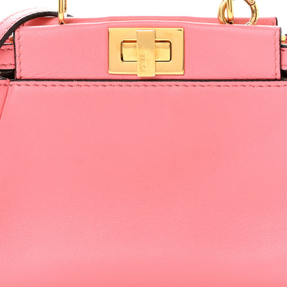 Fendi Shiny Nappa Micro Peekaboo Iconic Satchel Rosa Fluo 8 of 11