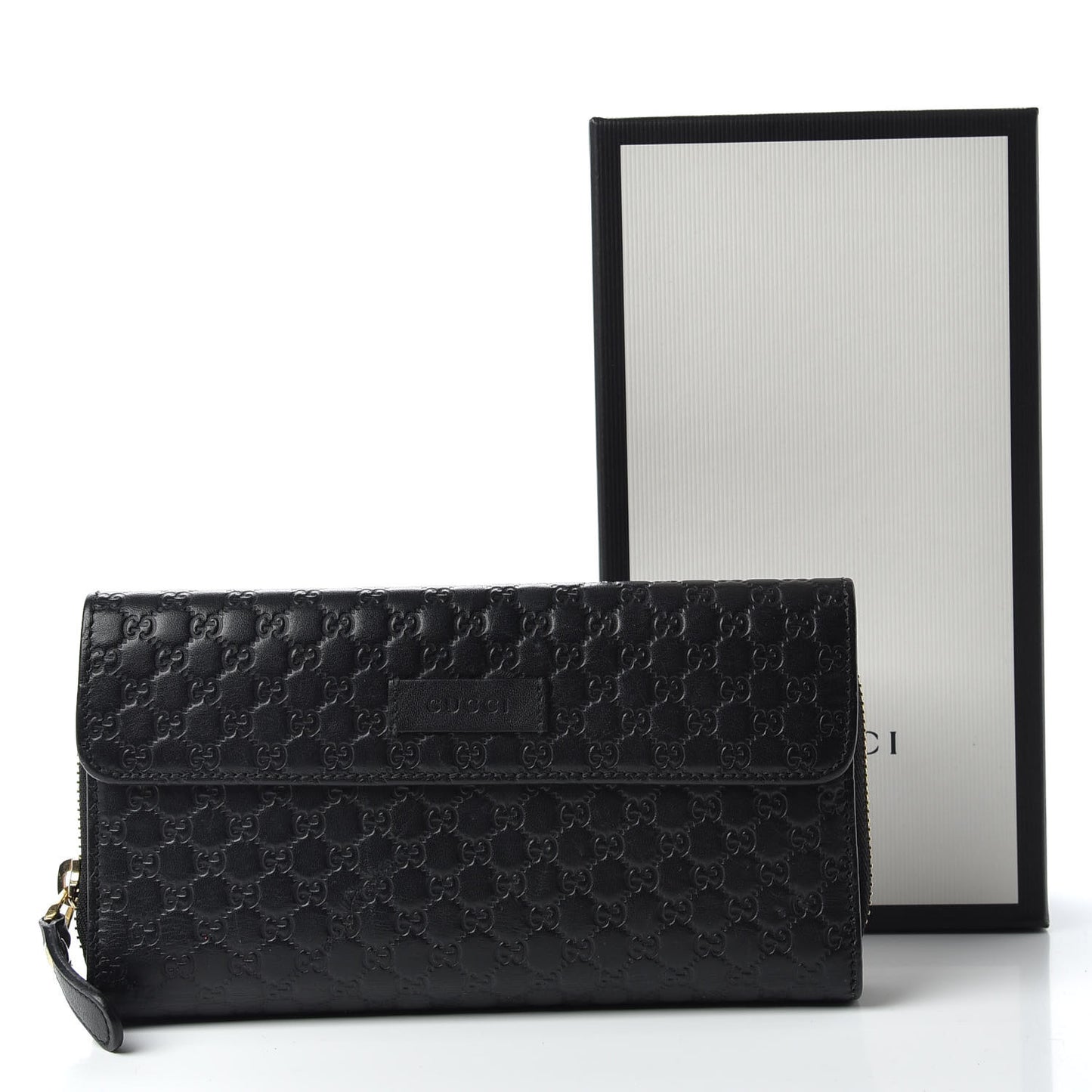 Soft Microguccissima Continental Zip Wallet Black