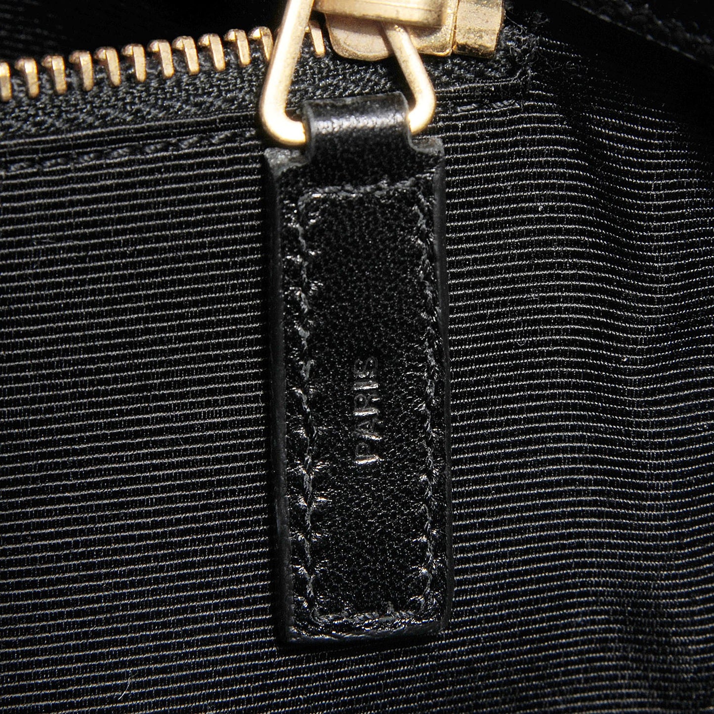 Grain De Poudre Matelasse Chevron Monogram Shopping Bag Black