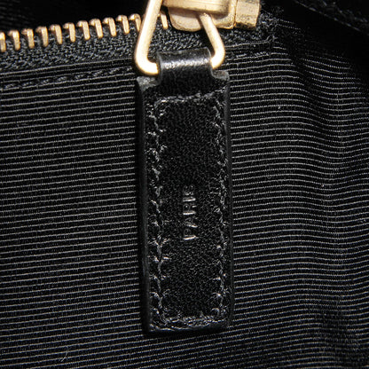 Saint Laurent Grain De Poudre Matelasse Chevron Monogram Shopping Bag Black 8 of 11