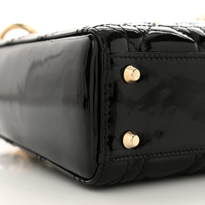 Christian Dior Patent Cannage Mini Lady Dior Black 9 of 15