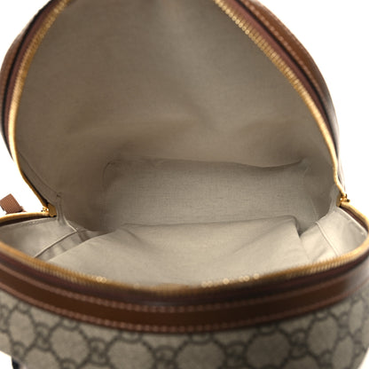 Gucci GG Supreme Monogram Textured Calfskin Retro Interlocking G Backpack Brown Beige 5 of 12