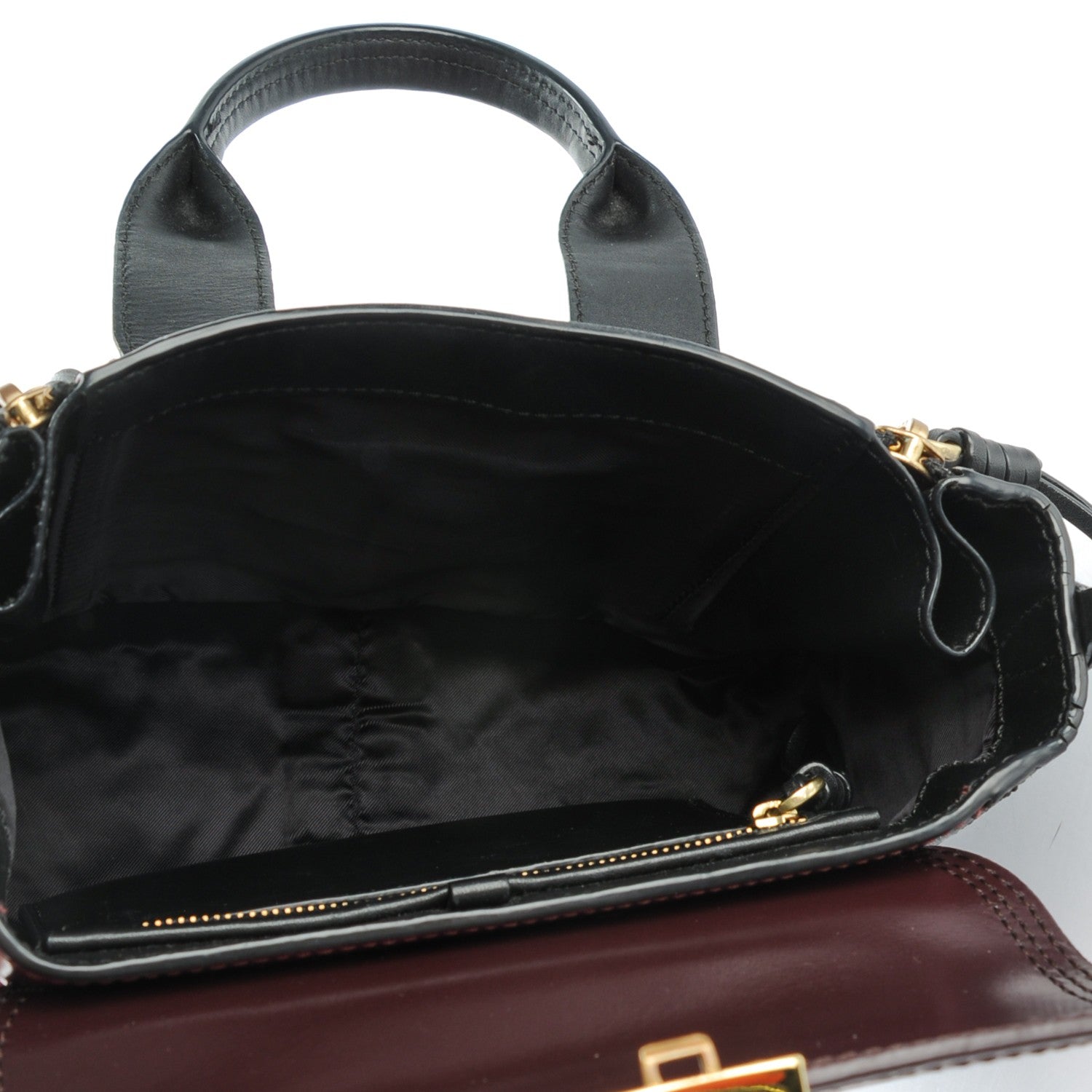 3.1 Phillip Lim 3.1 Smooth Calfskin Tri-Color Mini Pashli Satchel Oxblood 5 of 11