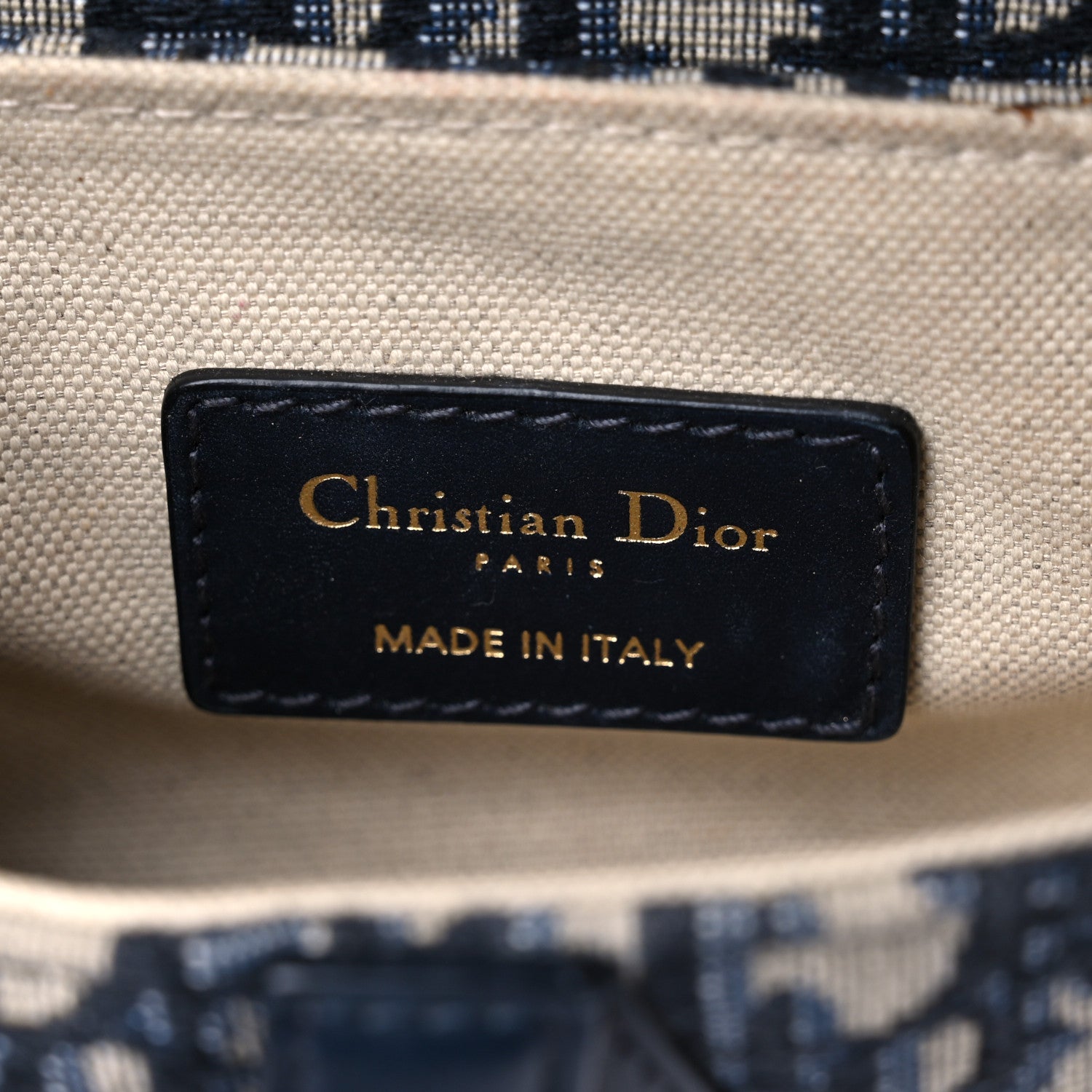 Christian Dior Oblique Mini Saddle Bag Blue 6 of 12
