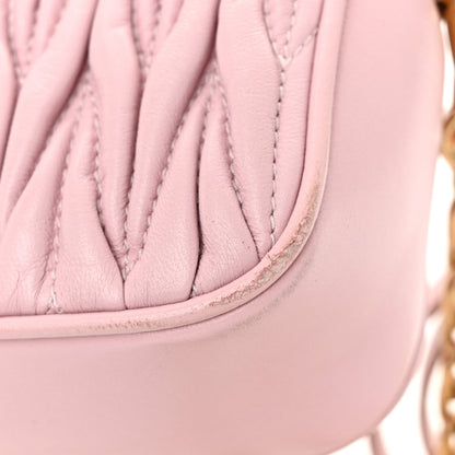 Miu Miu Nappa Matelasse Double Zip Chain Shoulder Bag Alabastro 11 of 12