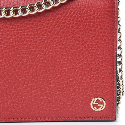 Gucci Dollar Calfskin Medium Betty Chain Wallet Tabasco Red 8 of 11