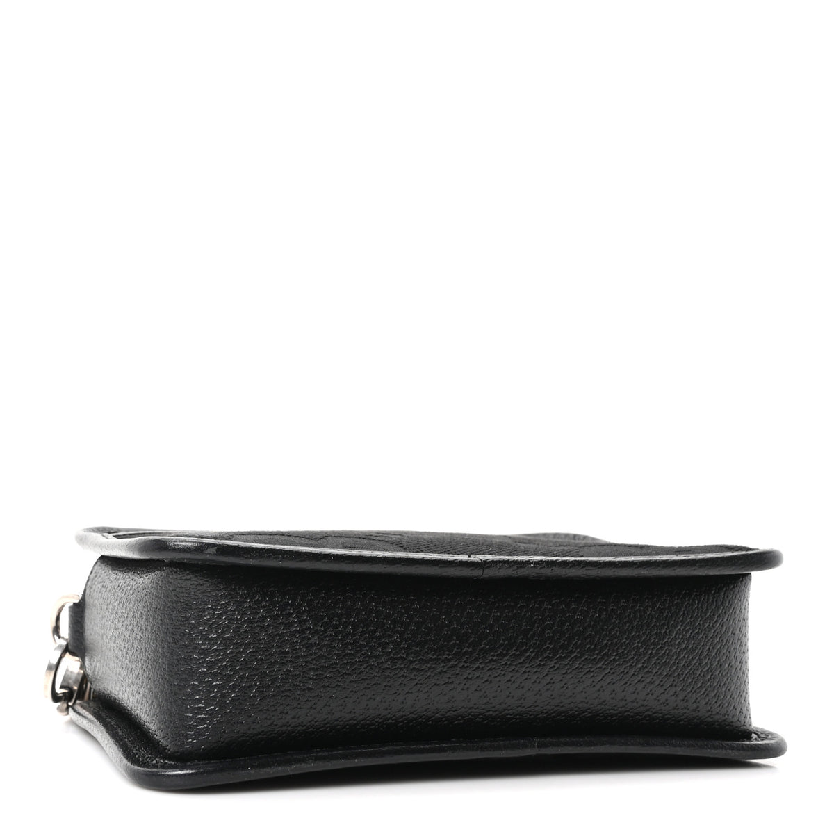 Gucci Monogram Jumbo GG Textured Dollar Calfskin Web Mini Crossbody Bag Black 4 of 10