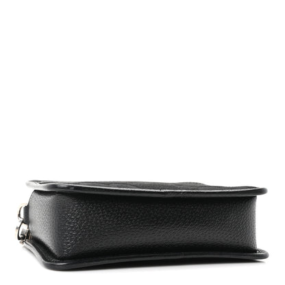 Gucci Monogram Jumbo GG Textured Dollar Calfskin Web Mini Crossbody Bag Black 4 of 10