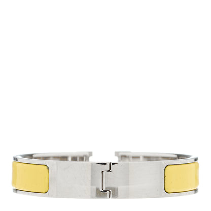 Hermes Enamel Narrow Clic Clac H Bracelet PM Jaune D'Or 3 of 4