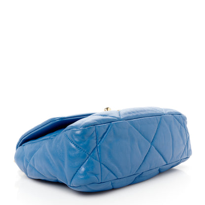 Chanel Lambskin Quilted Medium Chanel 19 Flap Blue 4 of 10