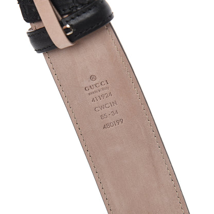 Gucci Guccissima Signature Interlocking G 40mm Belt 85 34 Black 3 of 5