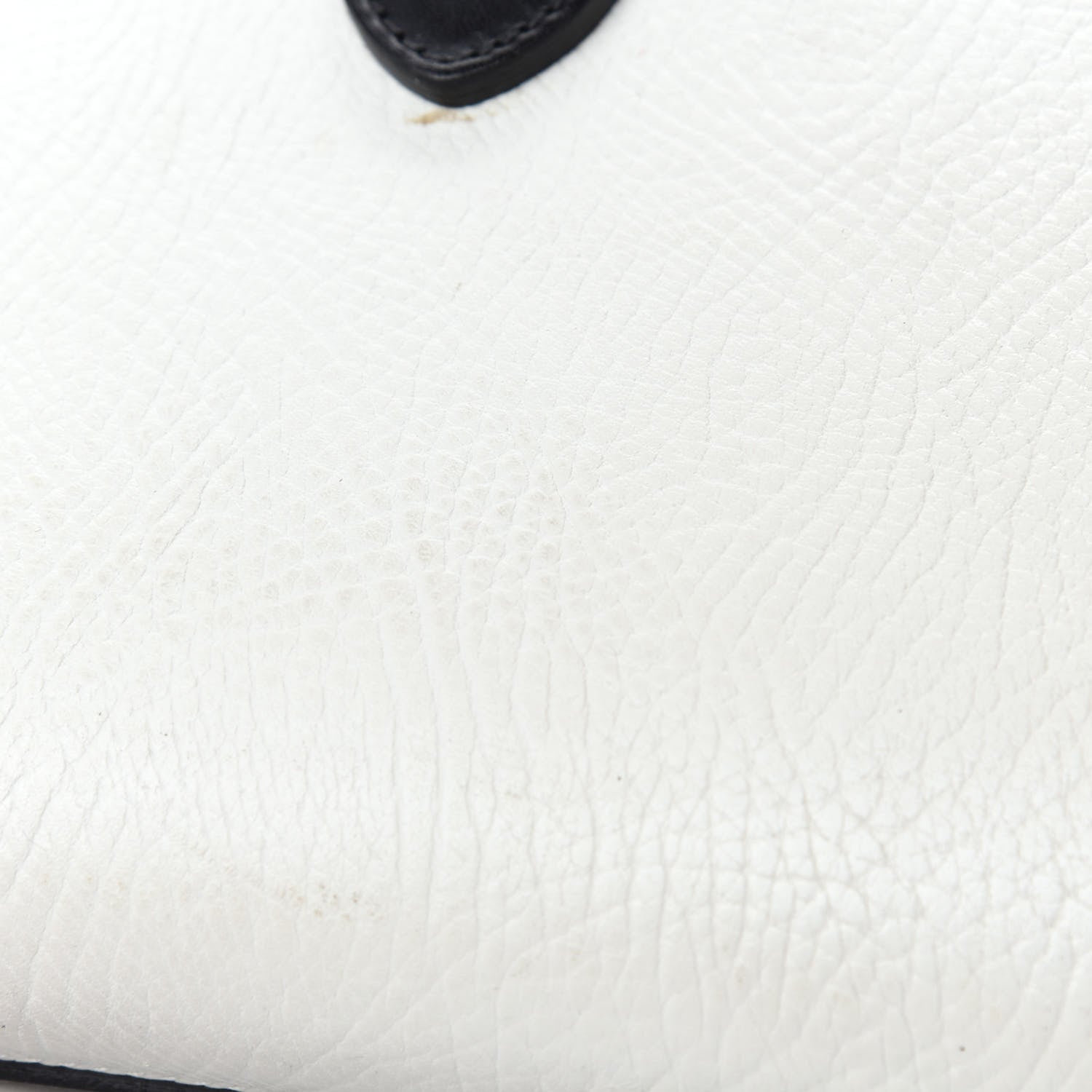 Celine Elephant Calfskin Bi-Color Small Tie Knot Tote White Black 9 of 22