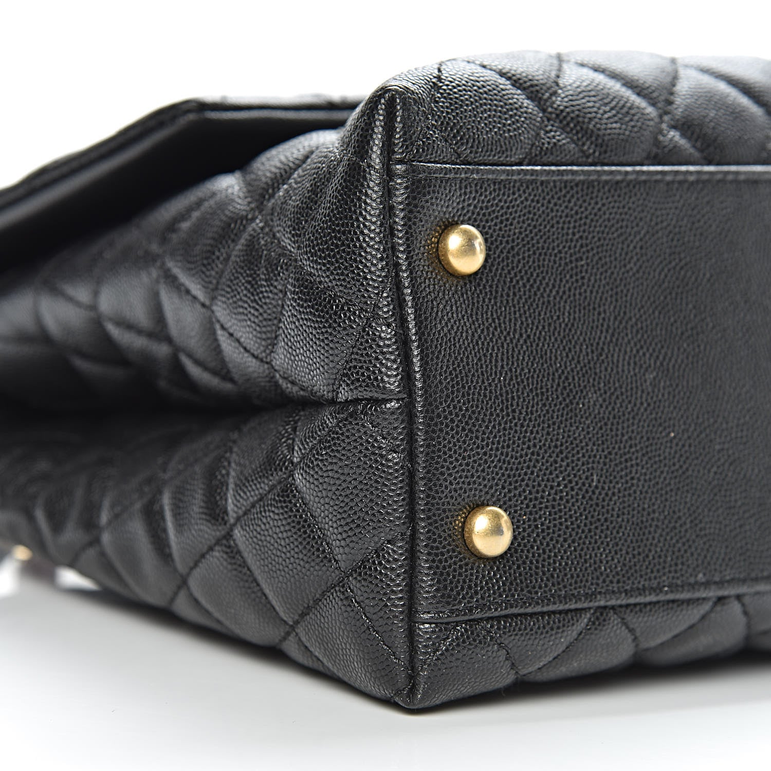 Chanel Caviar Lizard Quilted Medium Coco Handle Flap Black 8 of 10