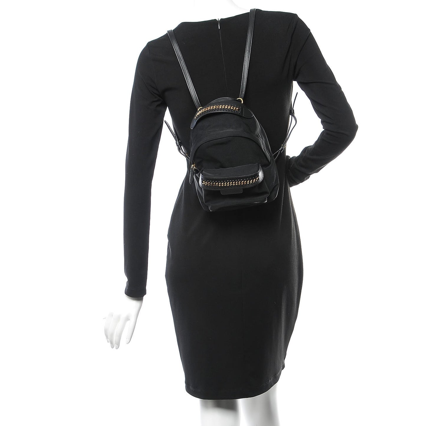 Nylon Eco Alter Nappa Mini Falabella GO Backpack Black