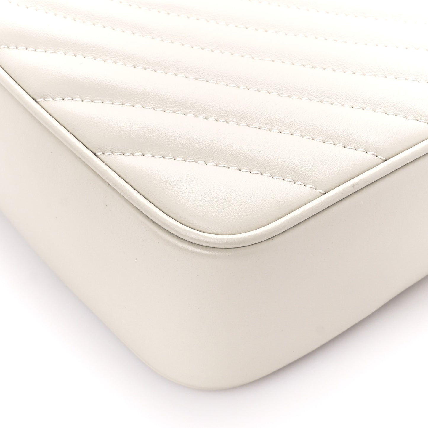 Calfskin Matelasse Monogram Lou Camera Bag Crema Soft