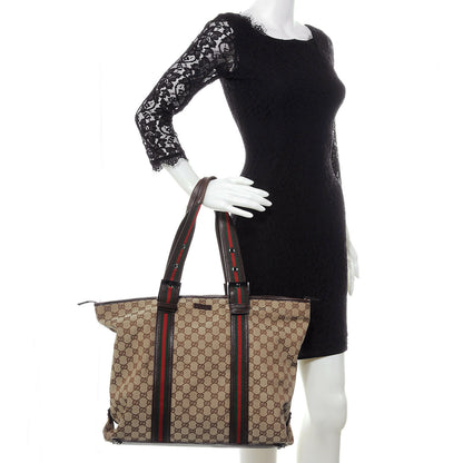 Gucci Monogram Large Web Handle Joy Tote 2 of 7