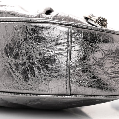 Balenciaga Metallic Agneau Arena Le Cagole Shoulder Bag XS Silver 12 of 13