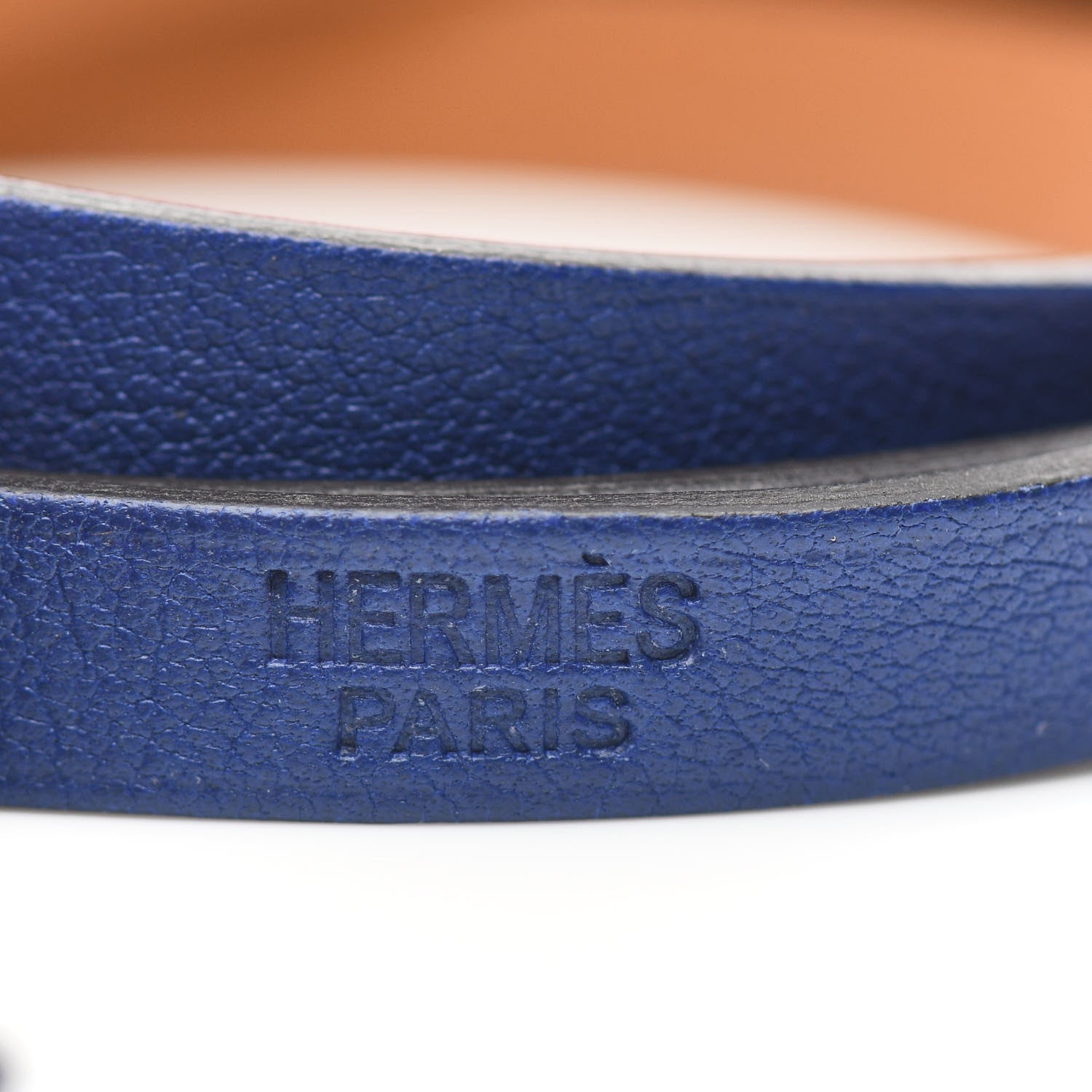 Hermes Swift 3MM Hapi Triple Tour Wrap Bracelet S Bleu Sapphire 3 of 5