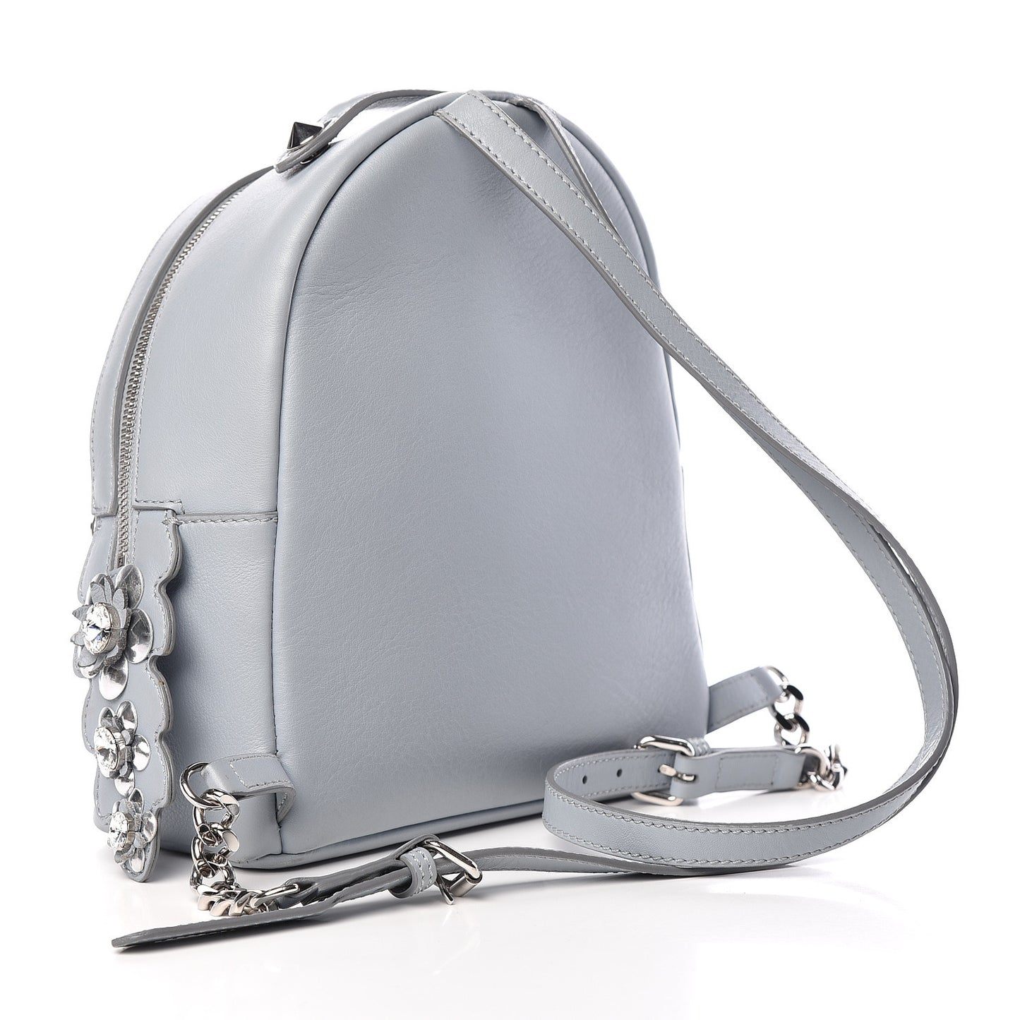 Vitello Dolce Crystal Flowerland Croc Tail Mini Backpack Grey