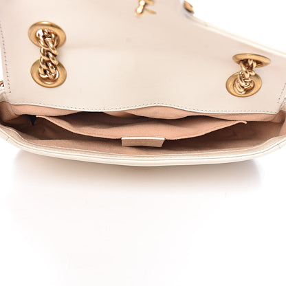 Gucci Calfskin Matelasse Mini GG Marmont Shoulder Bag White 5 of 10