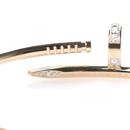 Cartier 18K Pink Gold Diamond Juste Un Clou Bracelet 16 5 of 5
