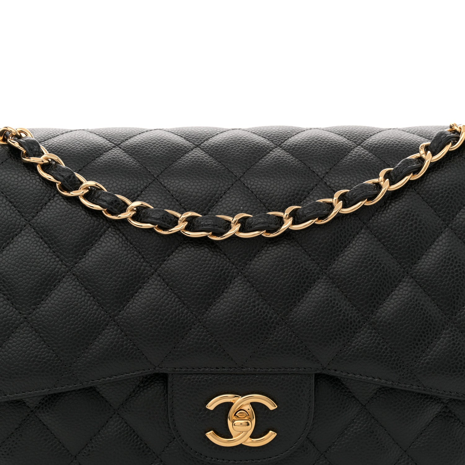 Chanel Caviar Quilted Jumbo Double Flap Black 8 of 10