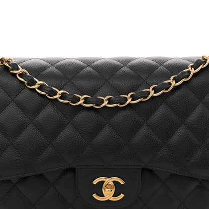 Chanel Caviar Quilted Jumbo Double Flap Black 8 of 10