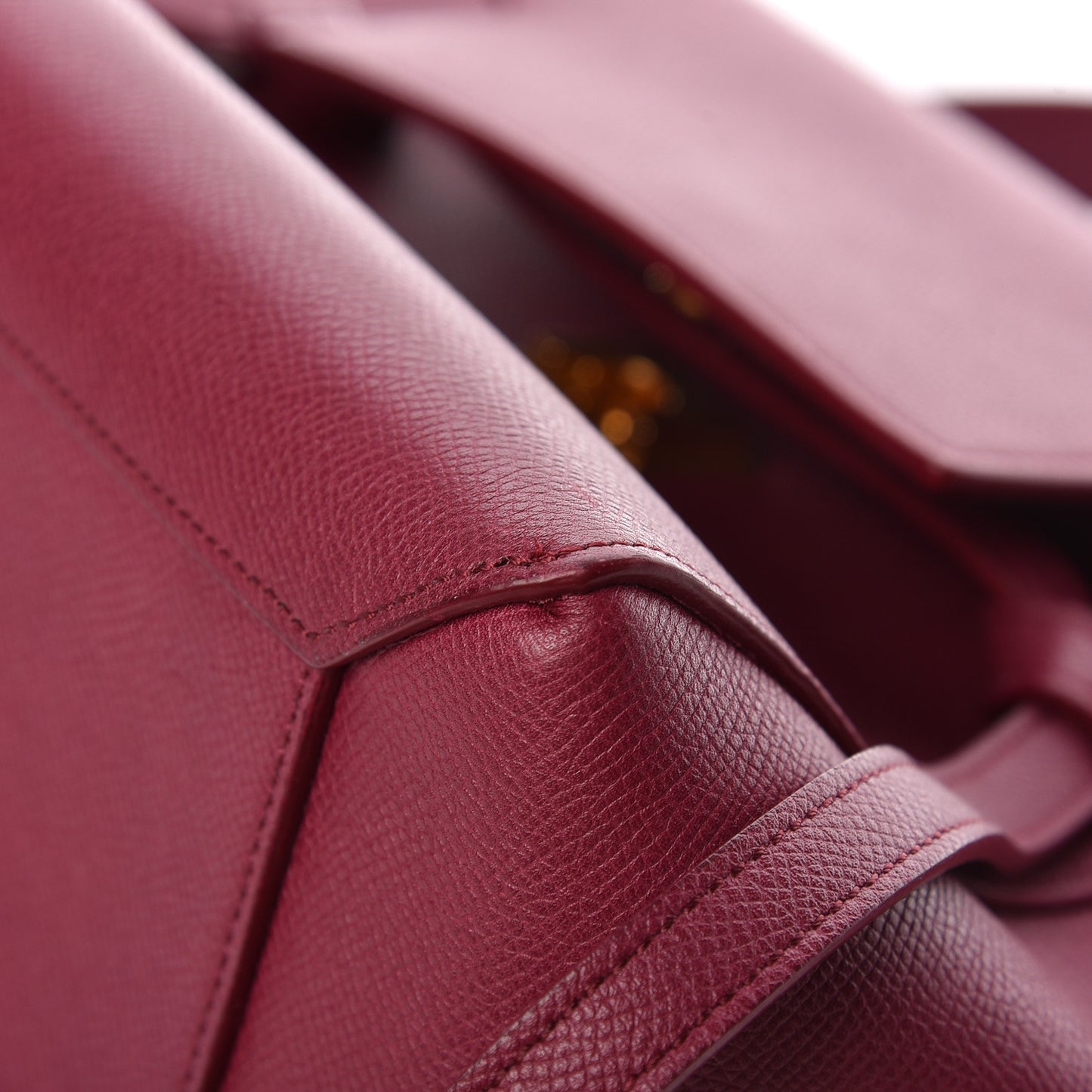Grained Calfskin Micro Belt Bag Plum