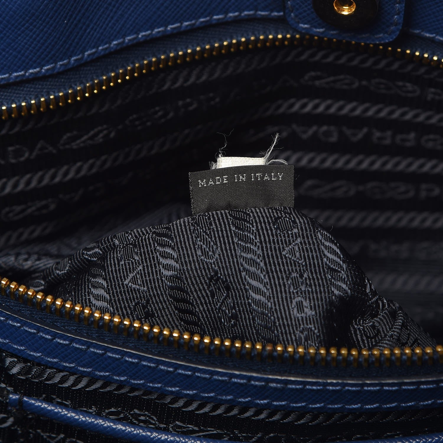 Prada Saffiano Lux Large Tote Bluette 6 of 13