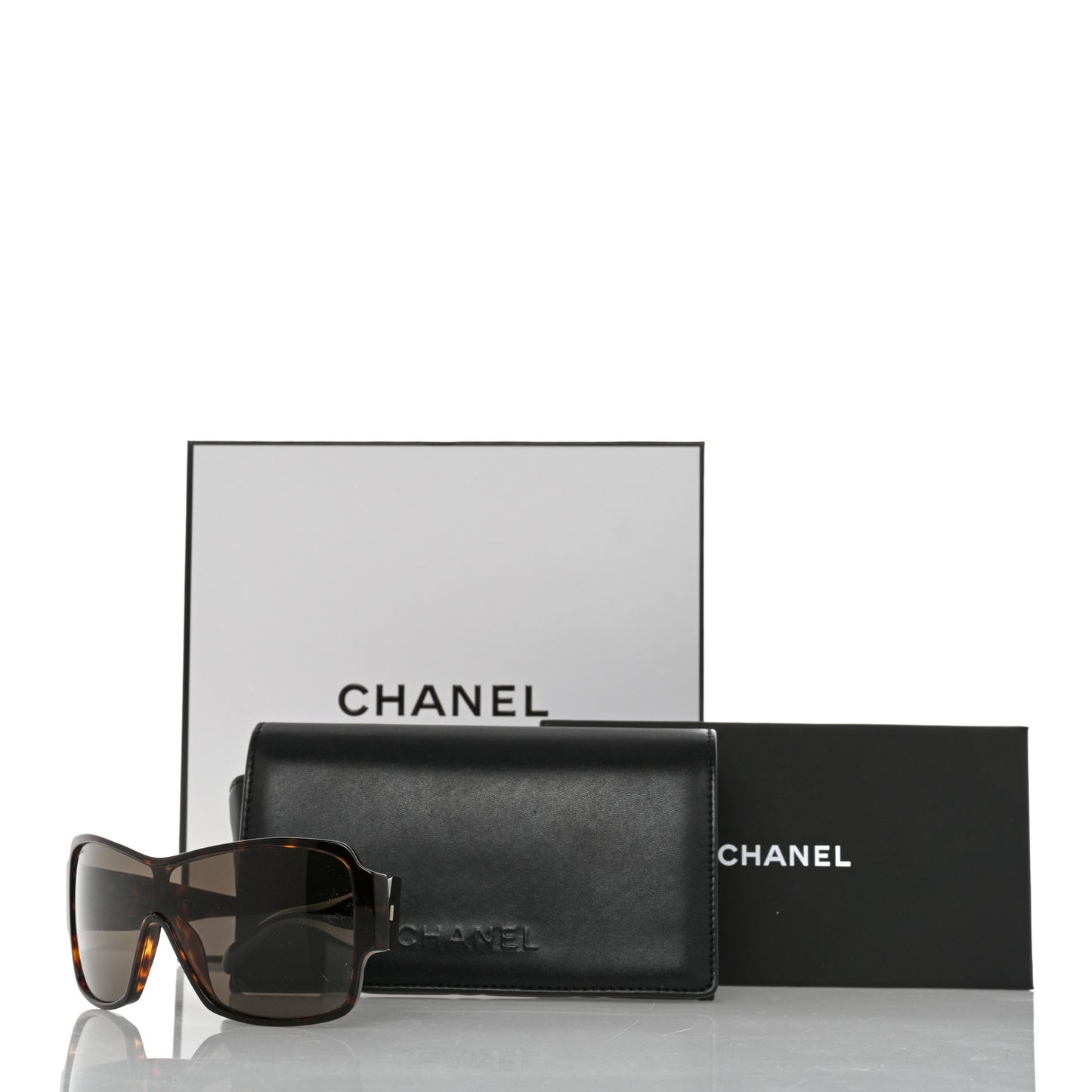 Acetate Shield Sunglasses 5449-A Dark Tortoise