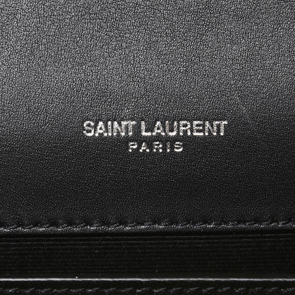 Saint Laurent Patent Grain de Poudre Small Monogram Kate Satchel Neon Yellow 6 of 11